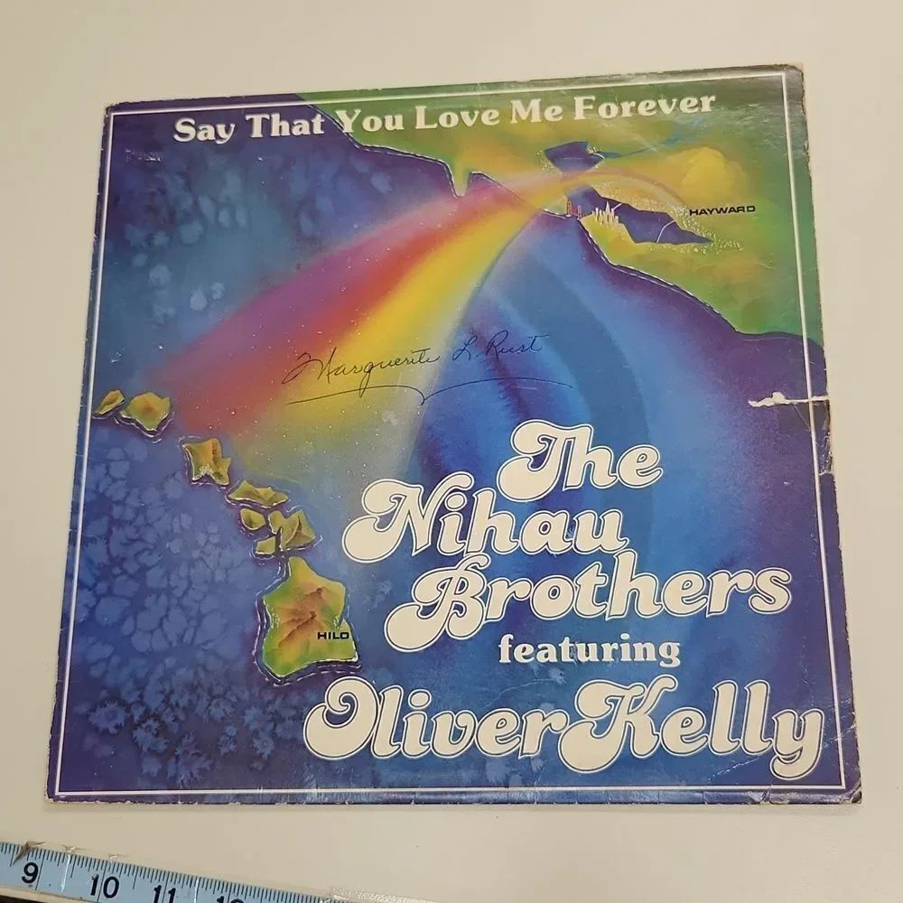 The Nihau Brothers Featuring Oliver Hawaiian Music Vinyl Record Album VTG